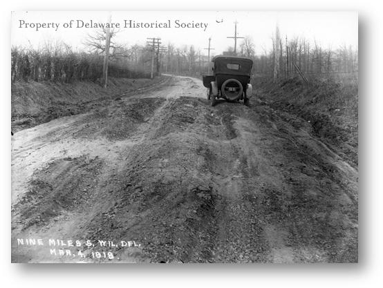 Description: http://www.hsd.org/HistoricReprod/Photographs/Streets_roads/PH_SR_0006_Road%20outside%20Wilm_1918.gif